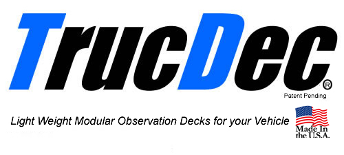 trucdec, trucdec, truedec, truck deck, made in usa, true deck, observation platforms, portable press box, portable guard platform, portable drone platform, rv roof deck, observation decks, work basket, drone launch pad, drone launch platform, truck platforms, filming platform, roof racks, truck bed platform